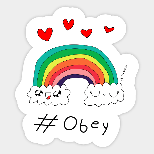 Keep Happy And Obey Sticker by qqqueiru